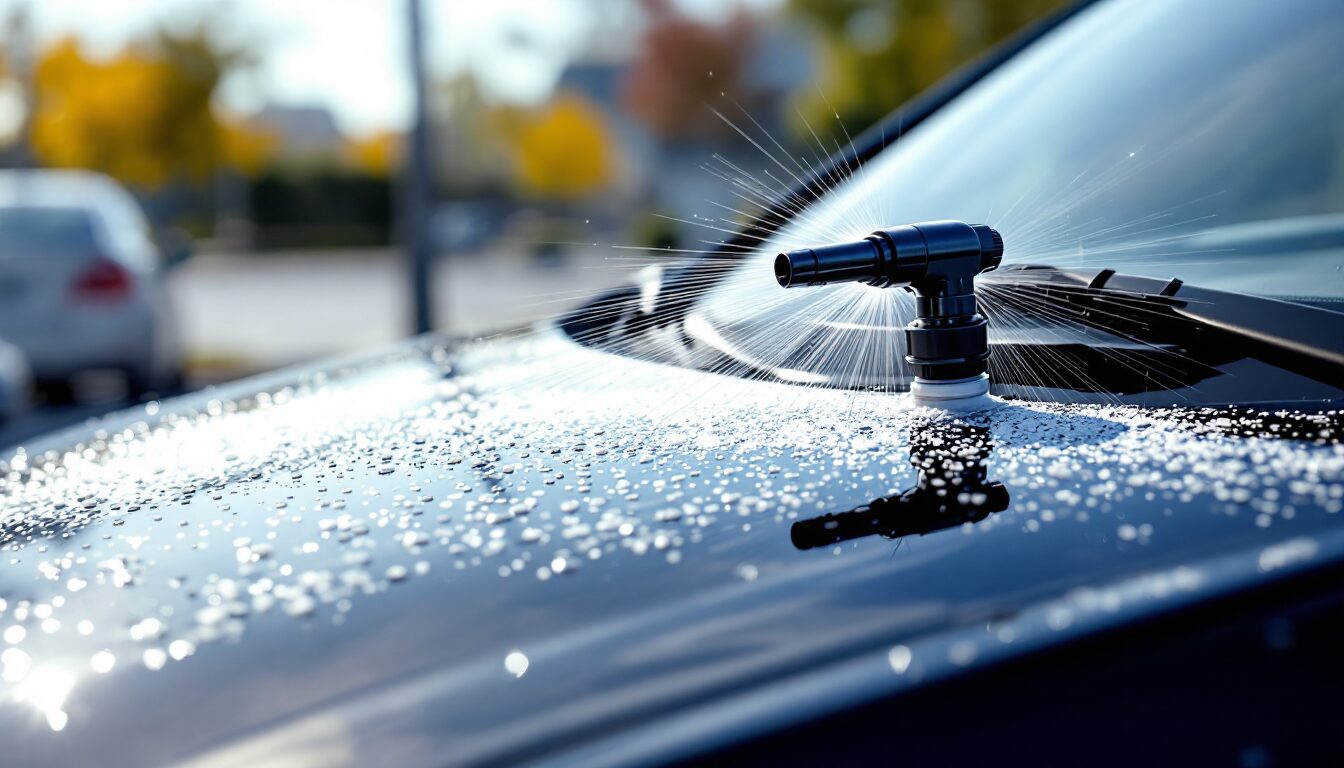 montrez où se situent les gicleurs de lave glace avant