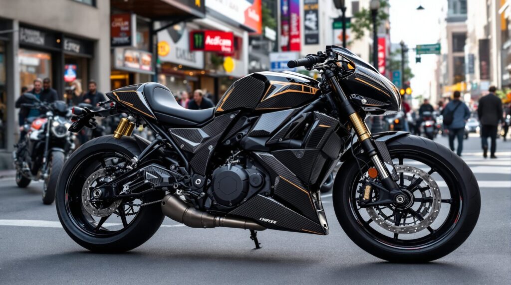 covering carbone moto