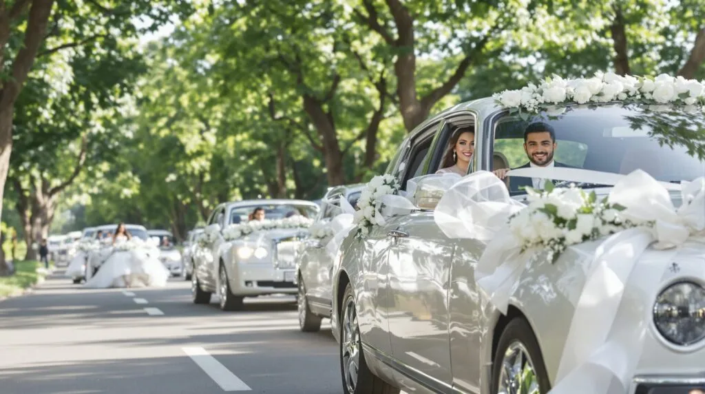 décoration voiture mariage