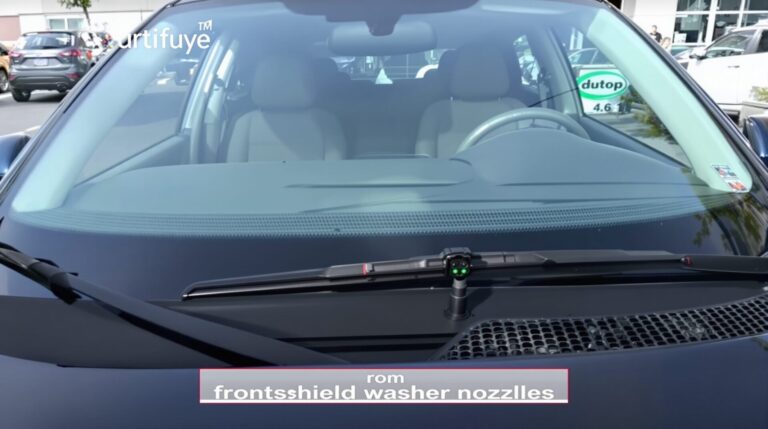 montrez où se situent les gicleurs de lave glace avant