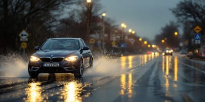 distance de freinage calcul pluie