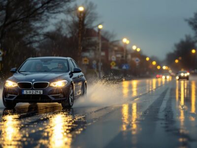 distance de freinage calcul pluie