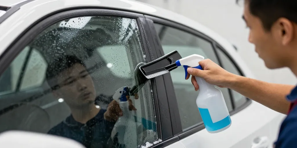 comment poser des vitres teintées