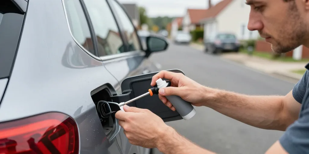 comment ouvrir une trappe à essence bloquée