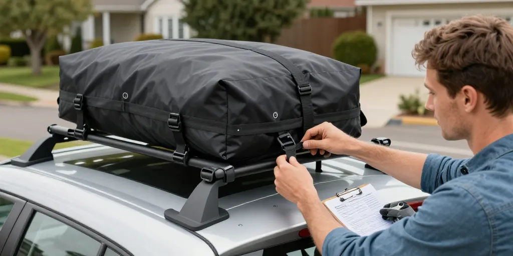 comment sangler sur barre de toit