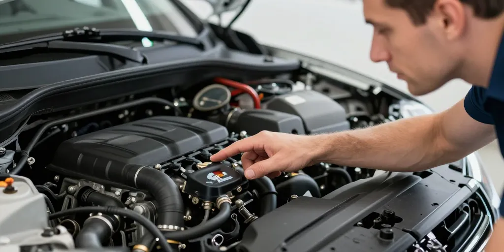 où se trouve le capteur de pression de gaz d'échappement