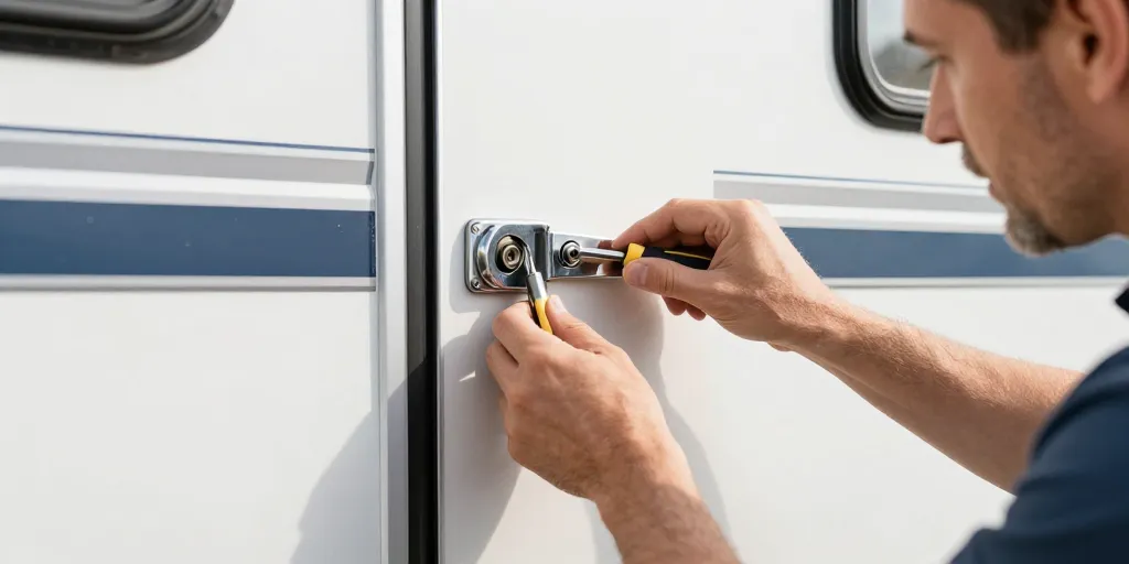 serrure de porte de caravane